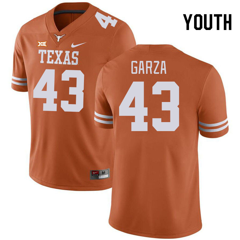 Youth #43 Eric Garza Texas Longhorns College Football Jerseys Stitched-Orange